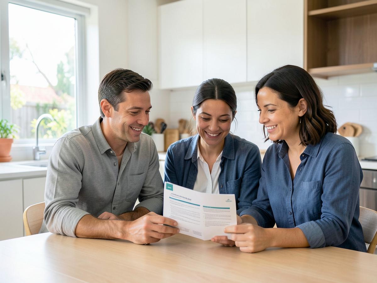 A couple reviewing fertility care information with a healthcare professional